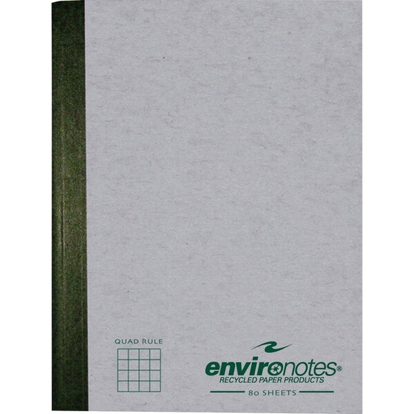 Roaring Springs Roaring Spring Environotes Comp Book, 7-1/2in x 9-3/4in, Quad Ruled, Mist Gray, 80 Sheets/Pad 77271 - main