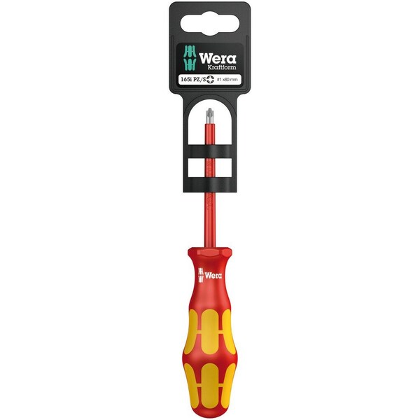 Wera 165 i PZ/S SB VDE Insulated screwdriver for PlusMinus screws (Pozidriv/slotted), # 1 x 80 mm 5100021001 - main