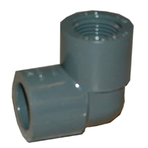 Genova LASCO 807010BC Pipe Elbow, 1 in, Slip x Female, 90 deg Angle, PVC, SCH 80 Schedule 807010-BC - main