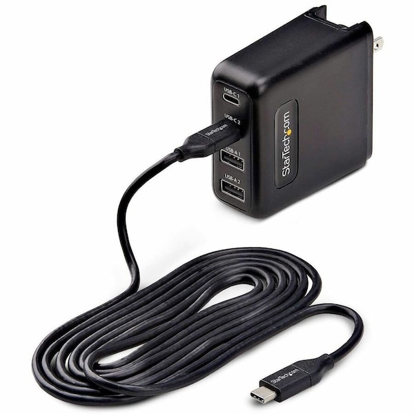Startech.Com 100W USB-C WALL CHARGER, 2X USB-C, 2X USB-A, PORTABLE GAN CHARGER WITH USB POWER 2210GCN-WALL-CHARGER - main