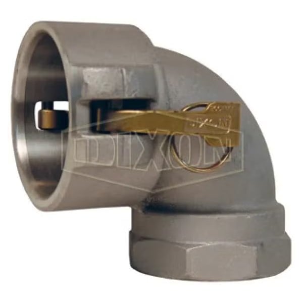 Dixon Type D 90Deg Cam and Groove Elbow, 3 in, Female Coupler x FNPT, Aluminum 300D-90AL - main