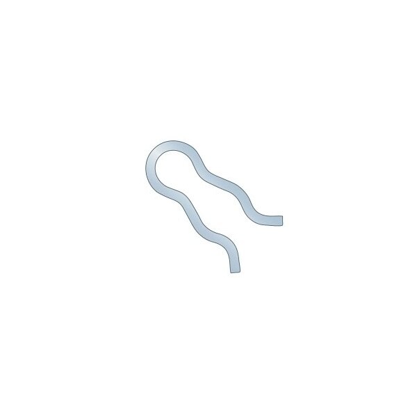 Huyett Hair Pin, Zinc Plated Spring Steel, 0.120 in Wire Dia x 1.859 in Length BPXZ-125 - main