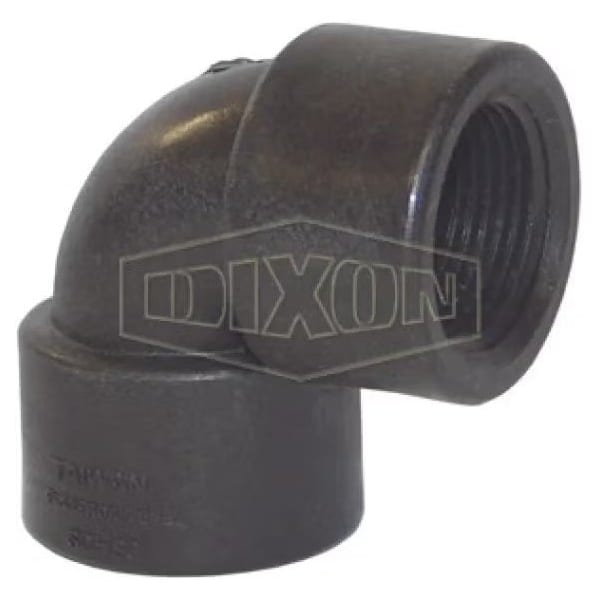 Dixon Pipe 90Deg Elbow, 1-1/2 in, FNPT, SCH 80/XH, Polypropylene, Domestic 62219 - main
