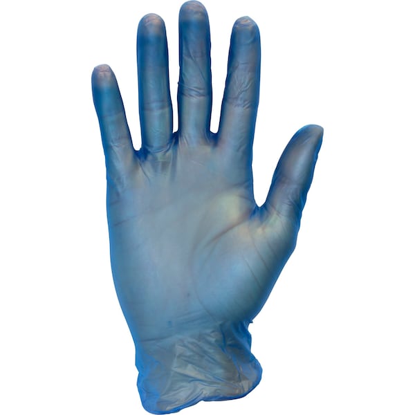 Safety Zone Vinyl Powder Free 3 mil Gloves - Blue, 2XL - Case of 1000 GVP9-2X-1-BL - main