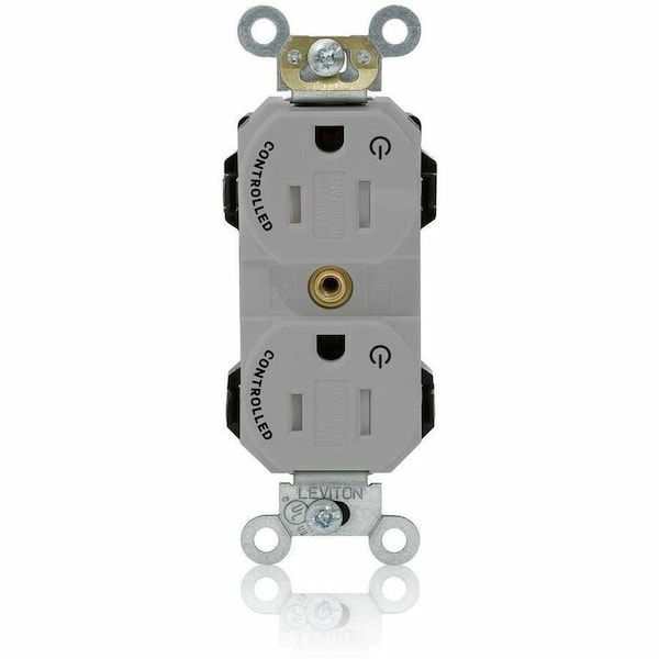 Leviton Straight Blade Receptacle, 5-15R, 15 A, 125V AC, Self-Grounded MT562-2SG - main