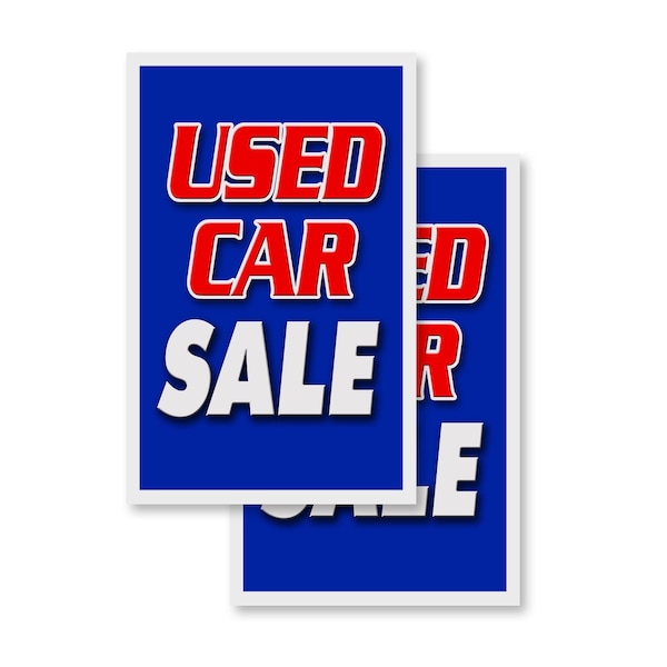 Signmission Used Car Sale, Vinyl Decals Only 24 Inch x 36 Inch, Vinyl Decal, 2PK DSB-2436-2PACK-Used Car Sale - main