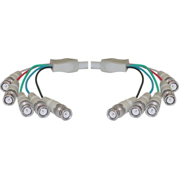 Cable Wholesale BNC x 5 Male to BNC x 5 Male Cable, Double-Shielded, 6 foot 10B1-07106 - main
