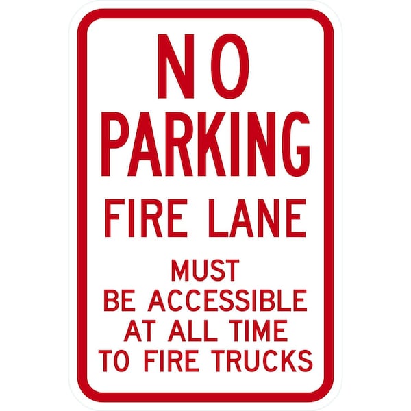 Lyle No Parking Fire Lane Must be Accessible At All Time to, 12x18, Diamond Grade, White G-2748-DG_12x18 - main