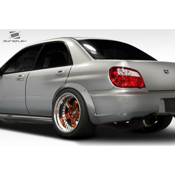 Duraflex 2004-2007 Subaru Impreza WRX STI Rally Rear Fender Flares, Signature Black, 4PK 112758 - main