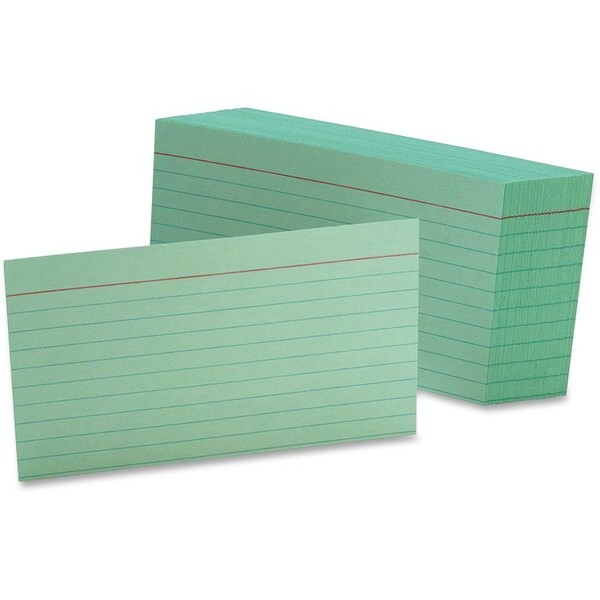 Oxford Card, Ruled, 3X5, Green, PK100 7321GRE - main