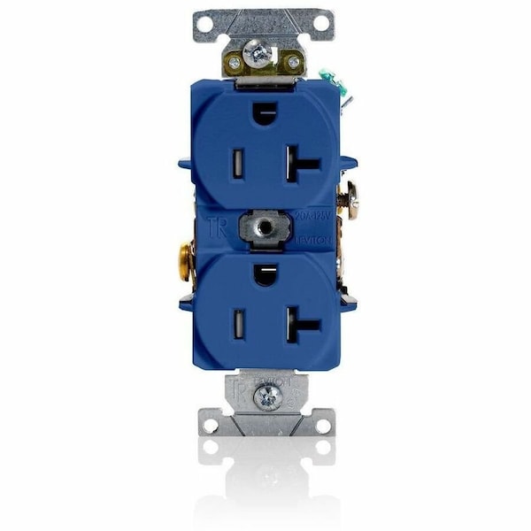 Leviton Plugs&Rcptcls, 20A, 125VAC, Bl, PBT, PK1 T5362-BU - main