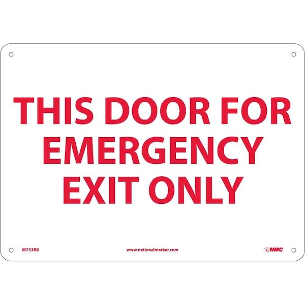 Nmc This Door For Emergency Exit Only M753RB - main