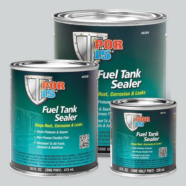 Por-15 Fuel Tank Sealer, 1 gallon Can, Semi-Transparent Silver, 250 to 450 sq-ft/gal Coverage, 96 hr Curing 49201 - main