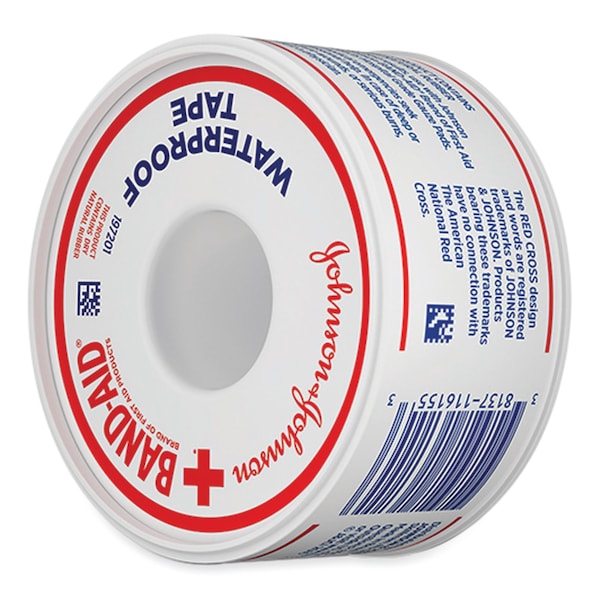 Band-Aid Water Block Waterproof Medical Tape, Dry Rubber, 1 x 10 yds, White 117121 - main