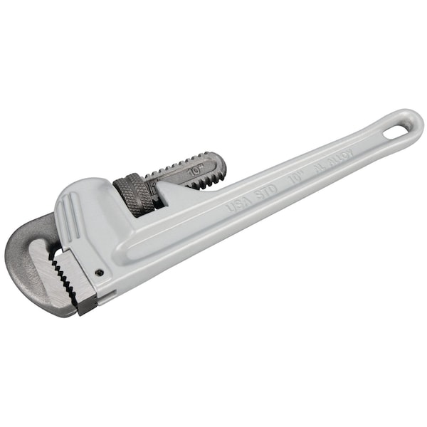 Performance Tool 10 in. Aluminum Pipe Wrench, Drop Forged Jaws Lightweight W2110 - main