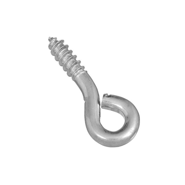 National Hardware Screw Eye, No 208, 0.159 in Dia Wire, 0.6 in L Thread, 1.38 in OAL, 50 lb Working Load, Steel N118-257 - main