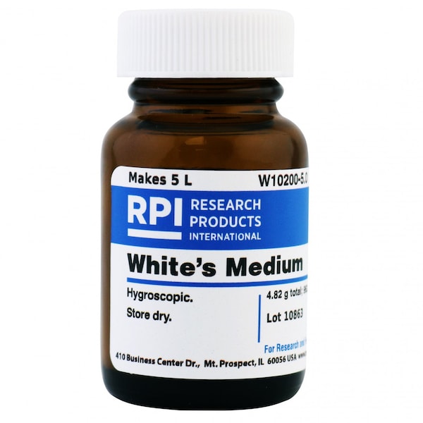 Rpi White's Medium, 4.82 Grams of Powder, Makes 5 Liters of Solution W10200-5.0 - main