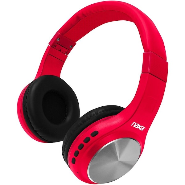 Naxa ORION Bluetooth Wireless Headphones - Red NE-964-RED - main