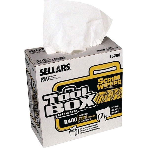 Sellars 4-Ply Scrim Popup 175Ct White 9.5"X16.5" Sht 8/Cs, 8PK 15200 - main