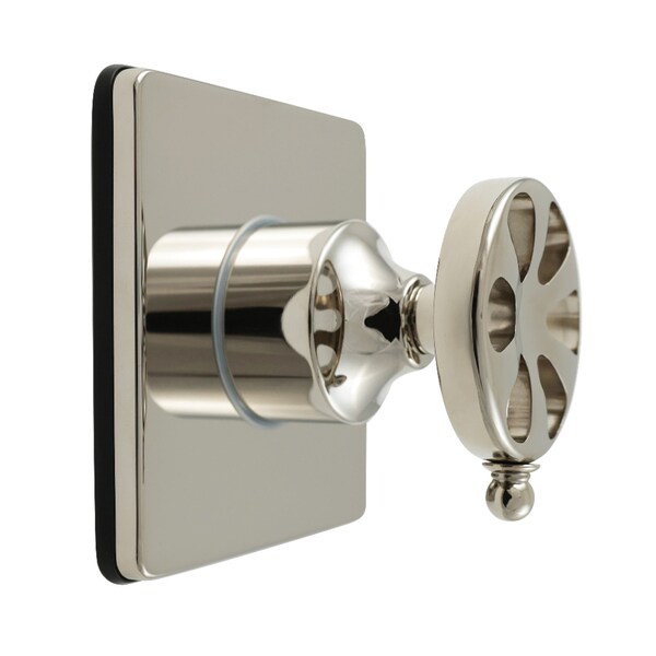 Kingston Brass Single-Handle Three-Way Diverter Valve with Square Trim Kit, Polished Nickel KS3046RX - main