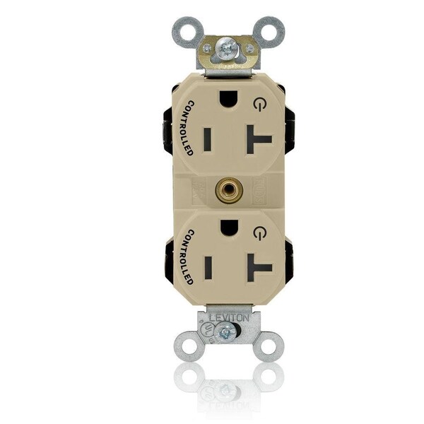 Leviton Straight Blade Receptacle, 5-20R, 20 A, 125V AC, Flush Mount, Self-Grounded M5362-2SI - main