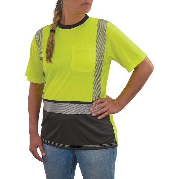 Ergodyne Hi-Vis Shirt, XL, Lime, Short Sleeve 22315 - main
