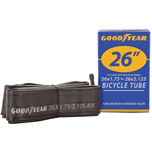 Kent Bicycle Tube, Butyl Rubber, Black, For 26 x 134 in to 218 in W Bicycle Tires 91079 - main