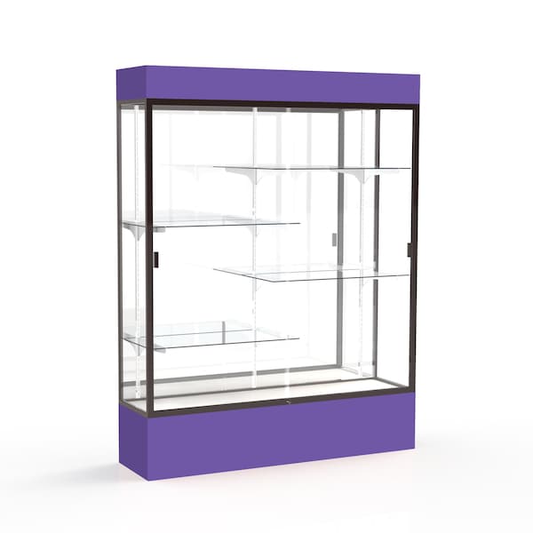 Ghent Lighted Floor Display Case 60x80x16, Mirror, Bronze 3175MB-BZ-PE - main