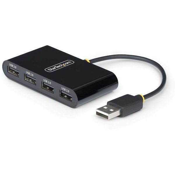 Startech.Com 4-PORT USB 2.0 HUB, USB BUS POWERED, SMALL TRAVEL MINI USB HUB, MULTI-PORT USB 2 ST4200MINI2-USB-HUB - main