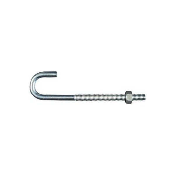 National Hardware 516x5 Zinc J Bolt, 10PK N232-926 - main
