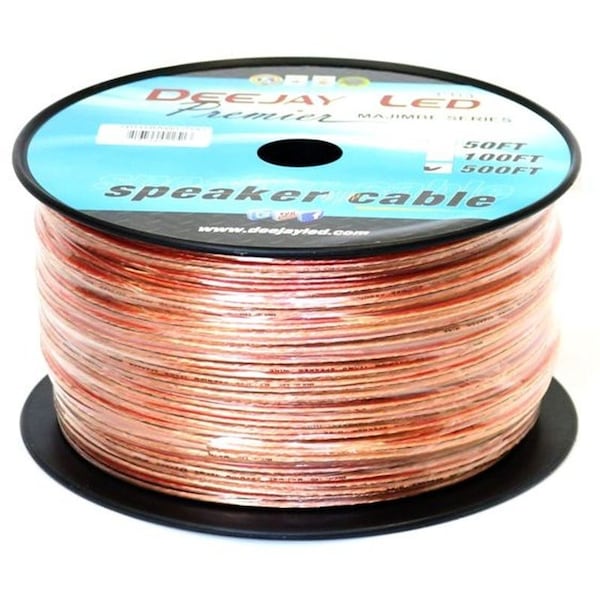 Deejay Led 500-Foot 2-Conductor 18 Gauge Stranded Speaker Hookup Cable TBH18AWG500 - main