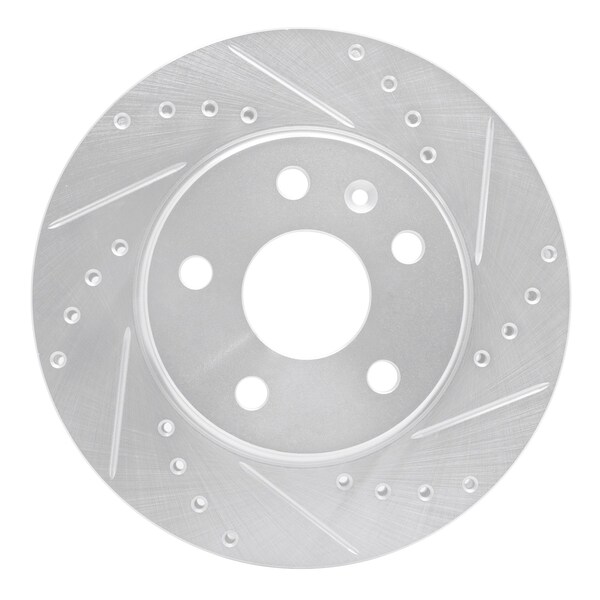 Dynamic Friction Co DFC Brake Rotor - Drilled and Slotted - Silver 631-45014R - main