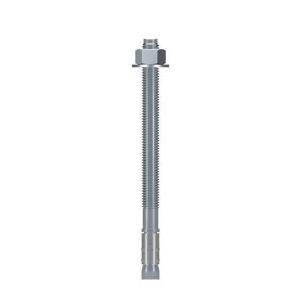 Simpson Strong-Tie Strong-Bolt 2 Wedge Anchor, 5/8 in Dia, 8-1/2 in L, Carbon Steel, Zinc STB2-62812P1 - main