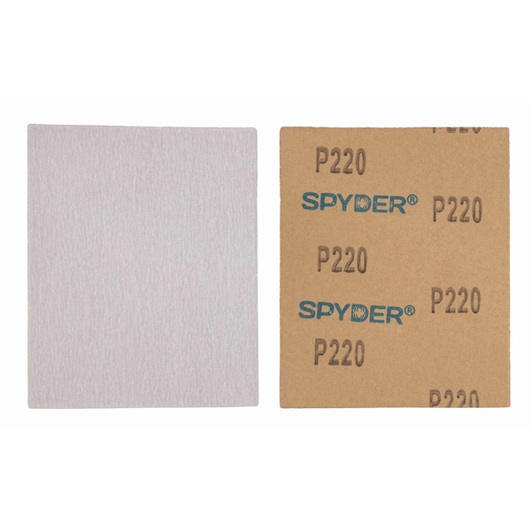 Spyder 4.5-Inch x 5.5-Inch 220 Grit Aluminum Oxide Sanding Sheets, 20PK 500036 - main