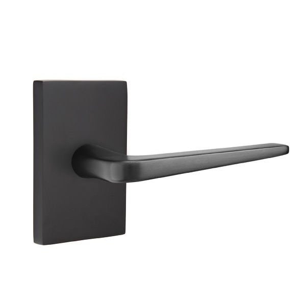 Emtek Residential Door Levers Privacy Left Hand Flat Black 5212ATNUS19LH - main