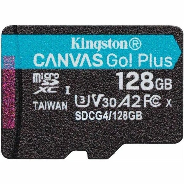 Kingston 128GB microSDXC Canvas Go Plus Gen4 200R A2 U3 Single Pack w/o ADP SDCG4/128GBSP - main