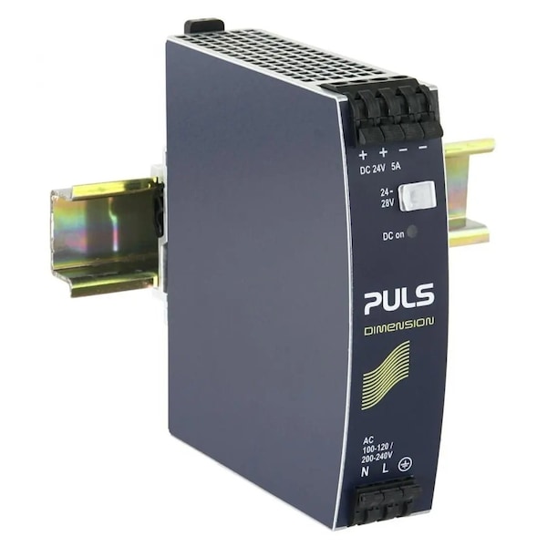 Puls Din Rail Power Supplies for 1-Phase System, 24V, 5A, Spring Clamp Terminals CS5.241-S1 - main