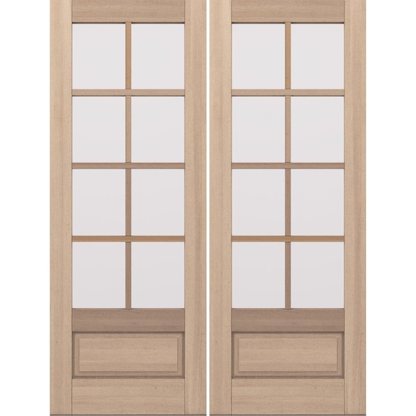Doornmore G7508, 74.5" x 98" ( 2x36" Door) Left Hand, Mahogany SDL 8 Lite, 3/4 Lite Exterior Door G7508-SW-3696_2_LI - main
