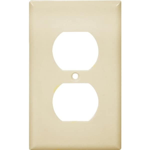 Eaton Wiring Devices 2132V Wallplate, 412 in L, 234 in W, 1 Gang, Thermoset, Ivory, HighGloss 2132V-10-L - main