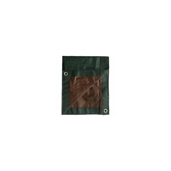 Itm Co. Ltd Storage Tarp Cover, Green/Brown Polyethylene, 12 x 16-Ft. MD-GT-GB-1216 - main