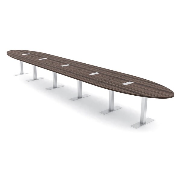 Skutchi Designs 20 Person Conference Table With Power Unit | 22' Oval Table | Harmony Series HAR-OVL-48X264-T-H3041-ESIL - main