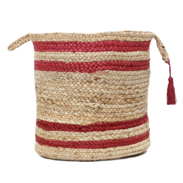 Homeroots 17" Tan Jute Basket 704900 - main