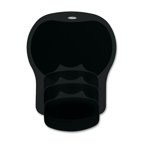 Fellowes Easy Glide Gel Wrist Rest and Mouse Pad - Black FEL93730 - main
