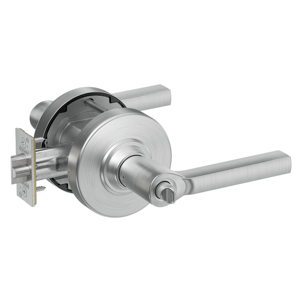 Schlage Grade 1 Entrance Cylindrical Lock, Less Cylinder, Latitude Lever with Rose, Satin Chrome Finish PC53L LAT 626 - main