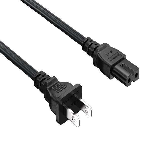 Sanoxy 10ft 18 AWG 2-Slot Polarized Notebook Power Cord IEC320 C7 to NEMA 1-15P SNX-CBL-LDR-PW129-1210 - main