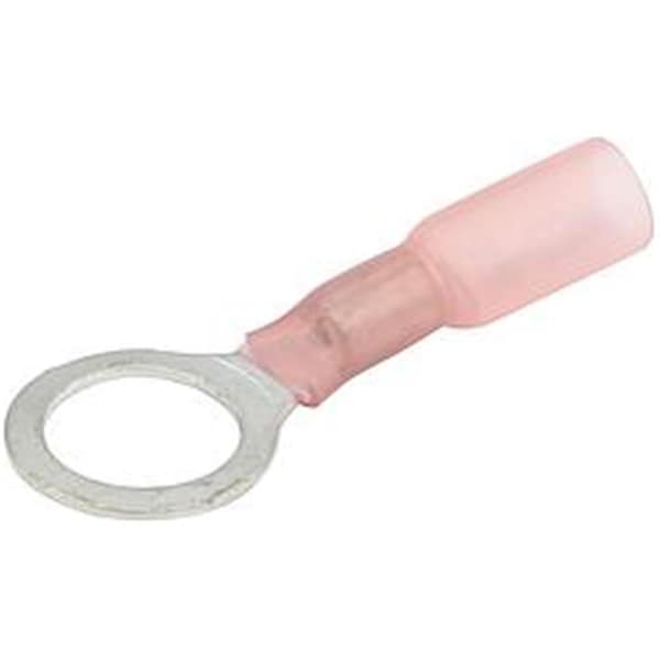 Allstar Performance 22-18 Gauge Heat Shrink Ring Terminal with 0.37 in. Hole, Red, 10PK ALL76066 - main