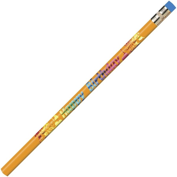 J.R. Moon Pencil Co Happy Birthday Pencils, 12 Per Pack, PK12 7904B - main