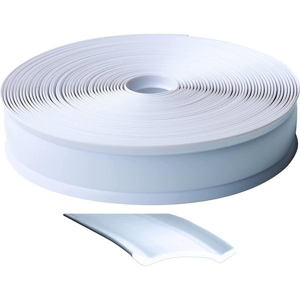 Overtime 1 in. x 50 ft. Heavy Duty Insert Trim Molding, White OV2473606 - main