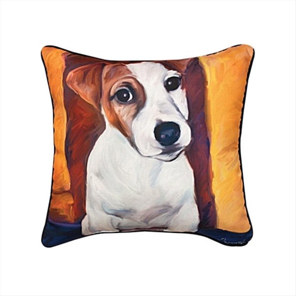 Manual Woodworkers & Weavers Paws And Whiskers Baby Jack Russell Printed Pillow 18 X 18 in. SLBJJR - main