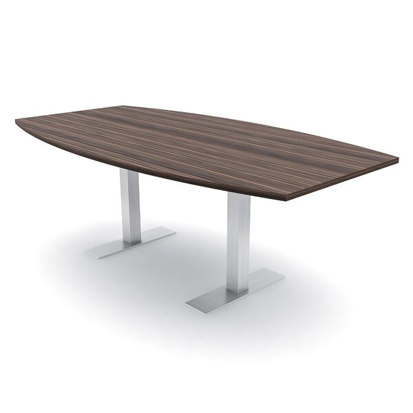 Skutchi Designs 7ft Conference Table With Power Unit | 6 Person Modular Boat Meeting Table | Harmony Series HAR-BOT-48X84-T-H3041-NA - main